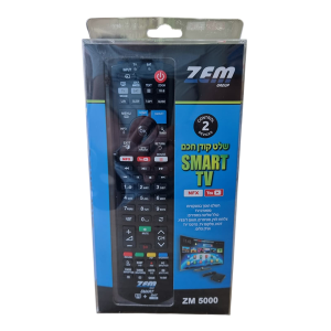 שלט חכם אוניברסלי SMART TV ZEM ZM 5000 באריזה קדמית